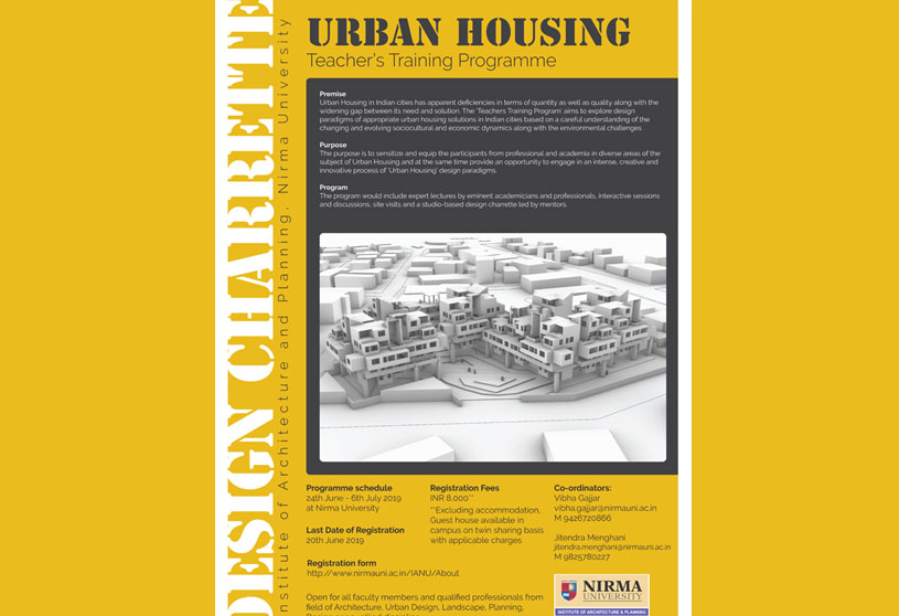 Urban Housing – Teacher’s Training Programme