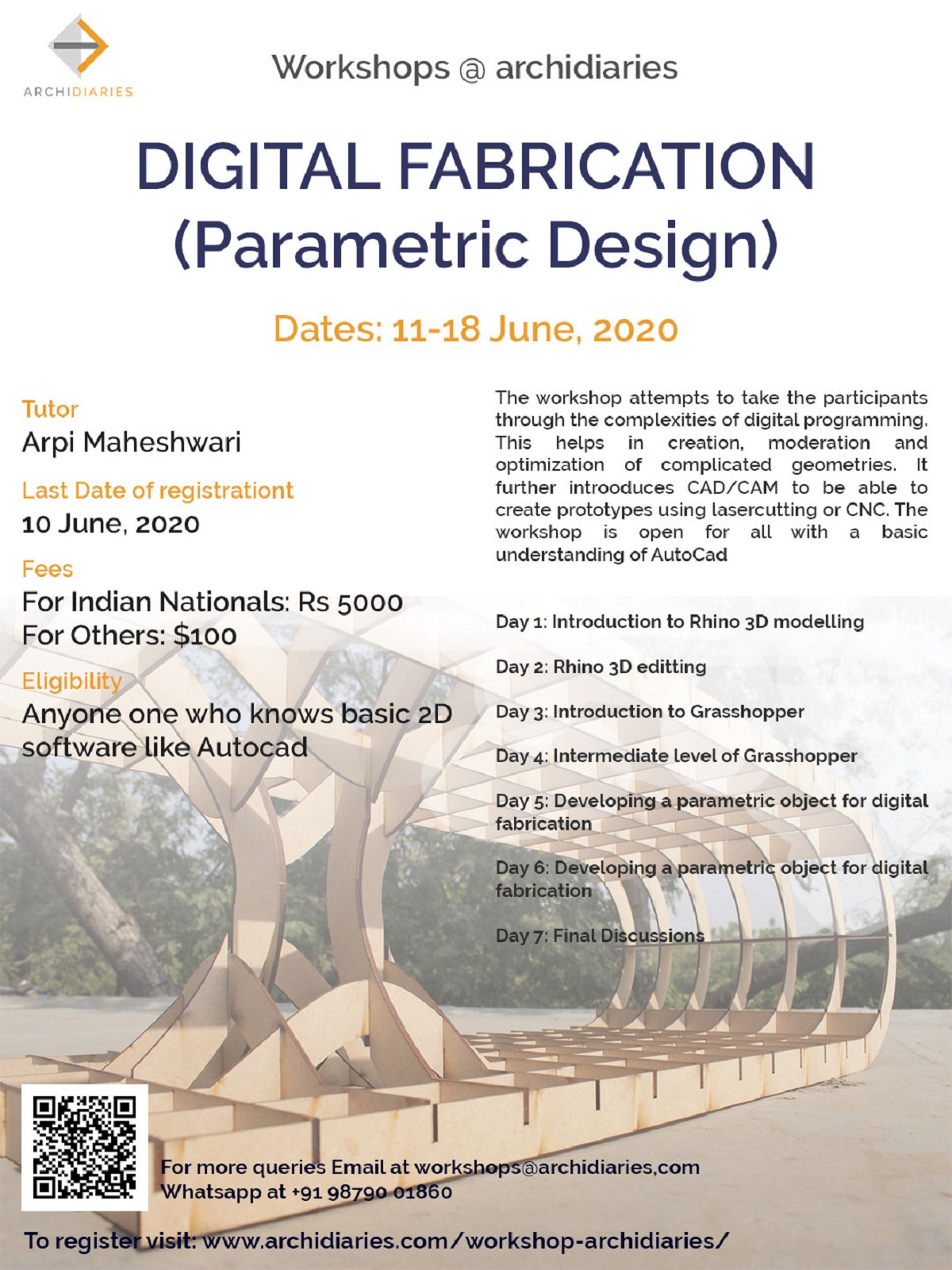 Digital Fabrication (Parametric Design) | WORKSHOPS @archidiaries