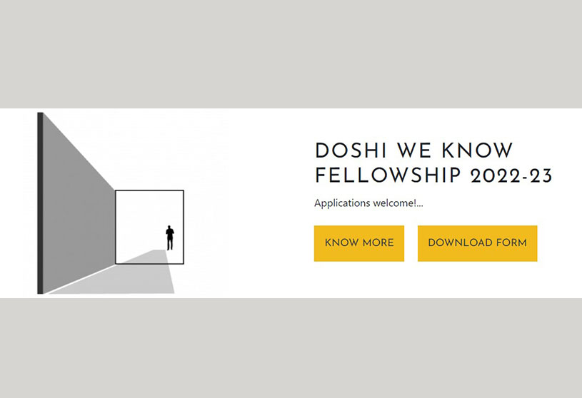 Doshi We Know Foundation calls for Fellowship Entries