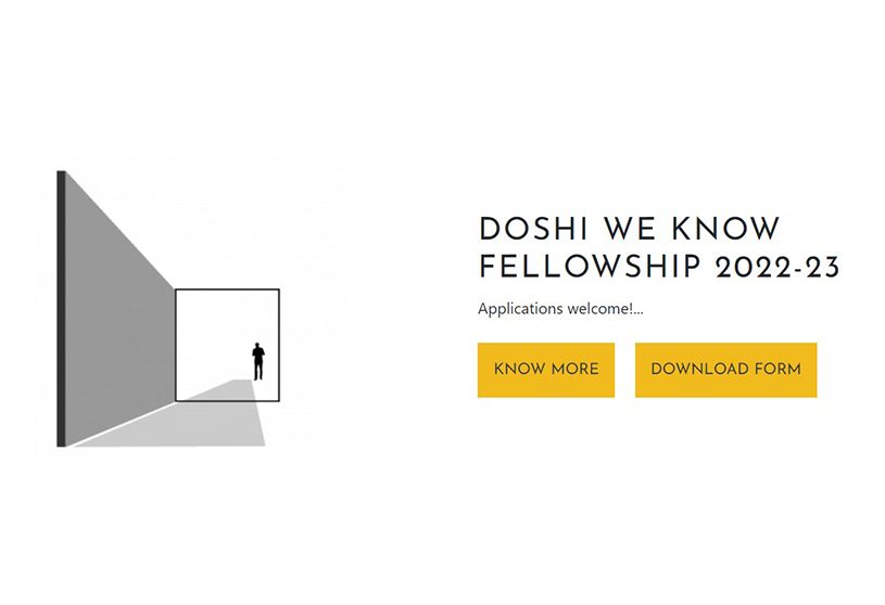 Doshi We Know Foundation calls for Fellowship Entries