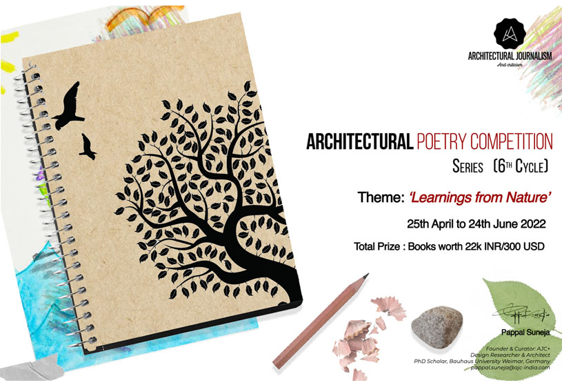 Architectural Poetry Competition, 6th Cycle: ‘Learnings from Nature’: Call for Entries