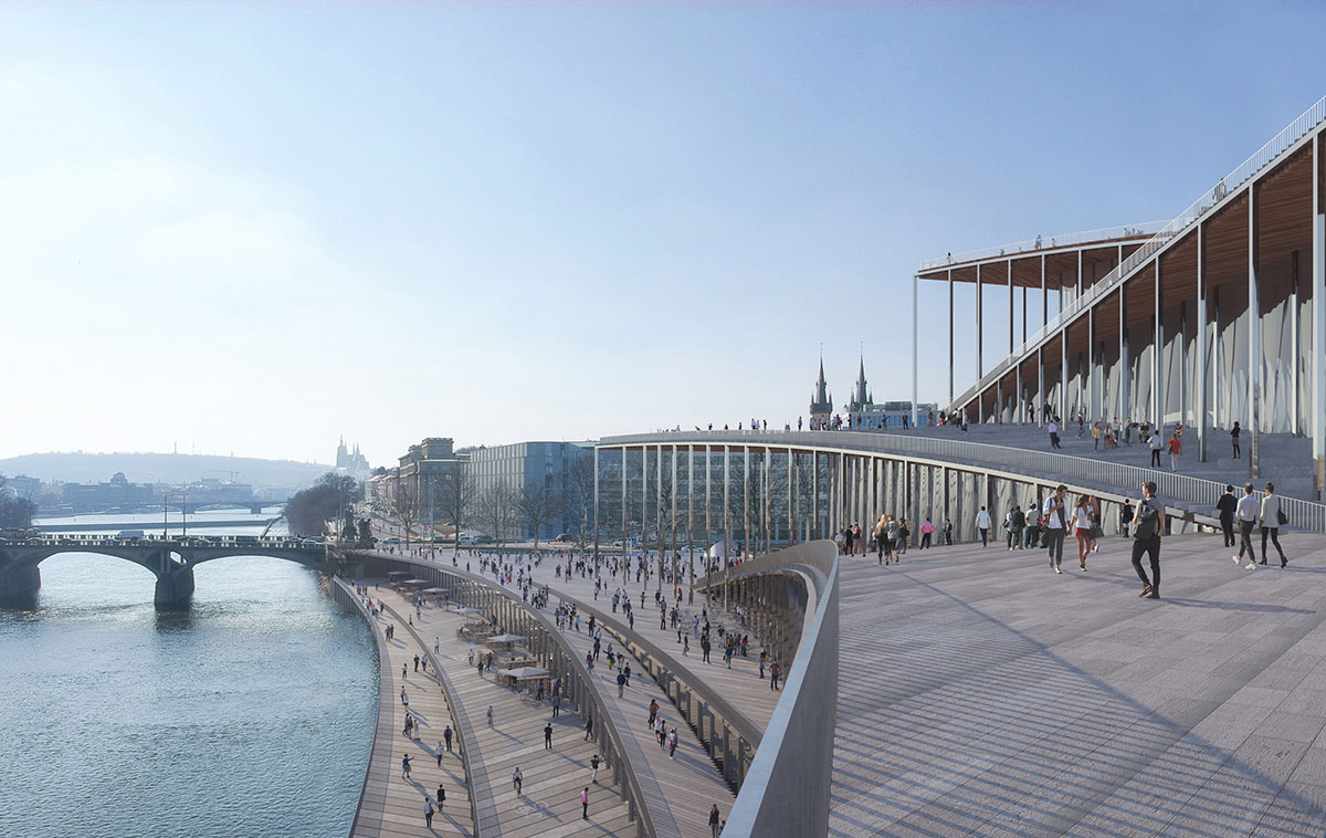 Bjarke Ingels Group (BIG) wins international architectural competition for the design of the Vltava Philharmonic Hall