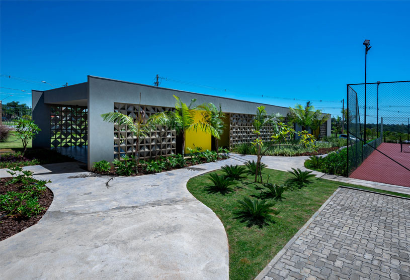 Social Building + Main Entrance of Jardim Botânico II Residential – Barretos SP | Dall’ovo Magalhães Arquitetura