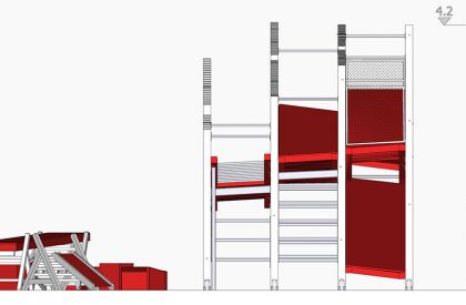Installation OFF FENCE at the Biennale Architettura 2021 | SKULL studio + MOLO architekti