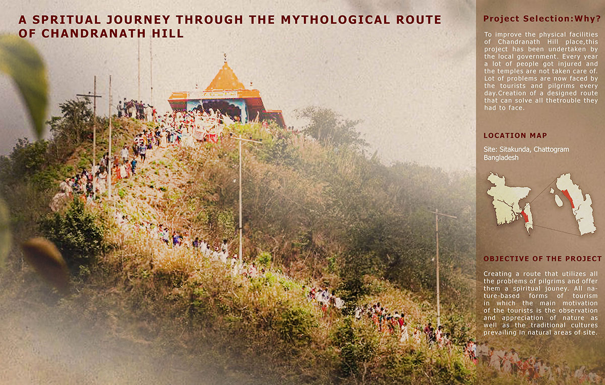 A Spiritual Journey Through The Mythological Route of Chandranath Hill, Sitakunda, Chattagram | Architecture Thesis