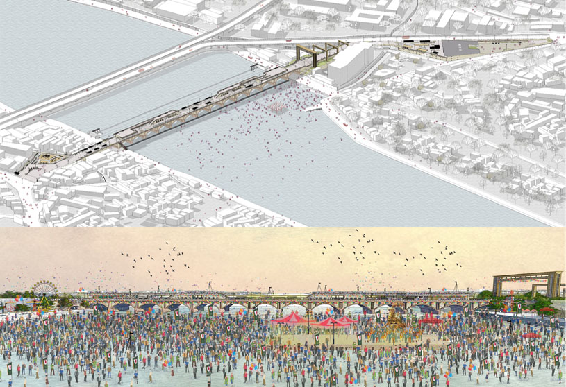 Life On Bridges: Treating Bridges As a Place | Architecture Thesis on Urban Revitalization